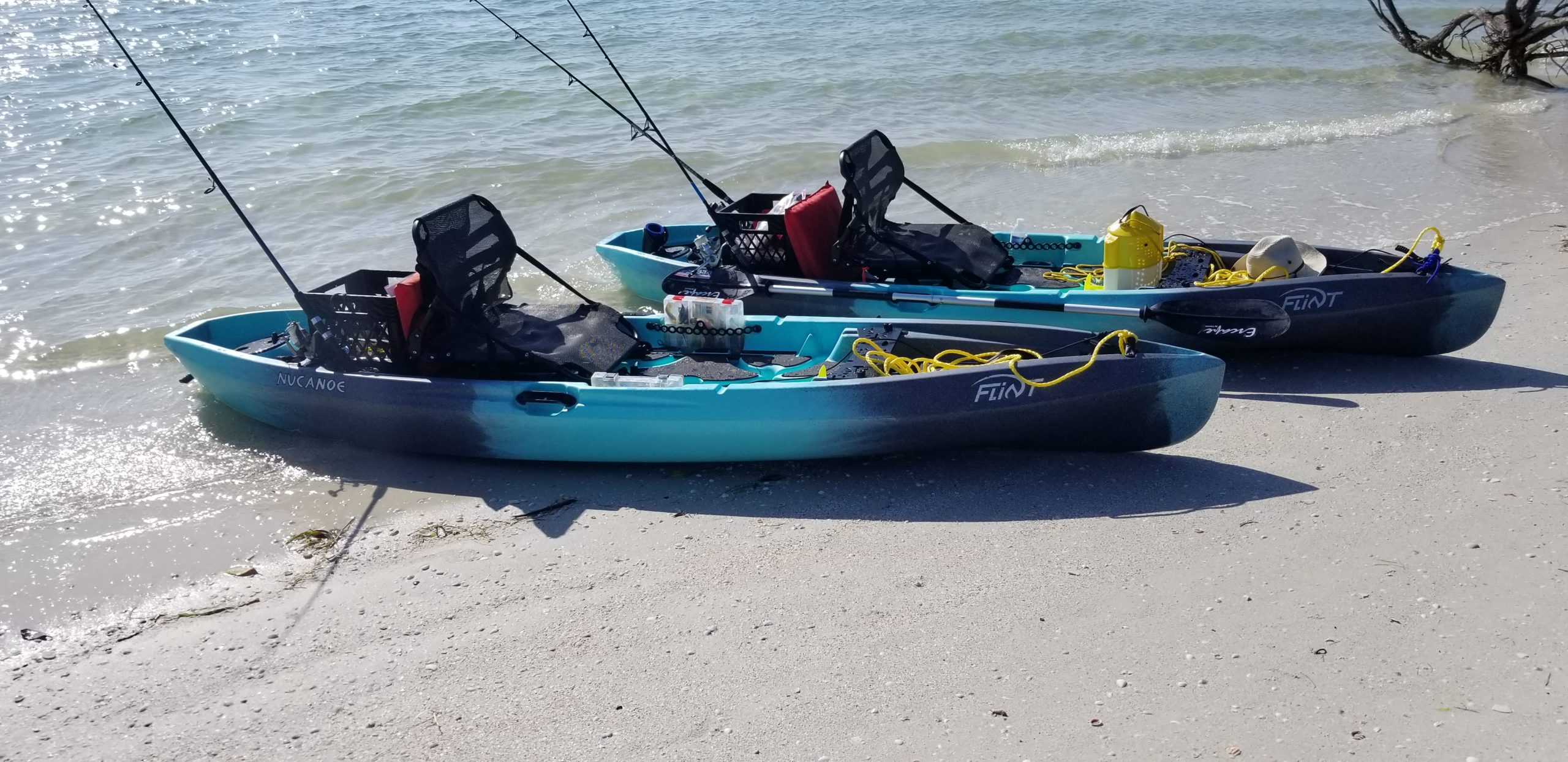 Kayaks on Shell Key Beach