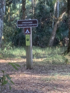 Creekside Campsite Arbuckle Tract Lake Wales Ridge State Forest Sign
